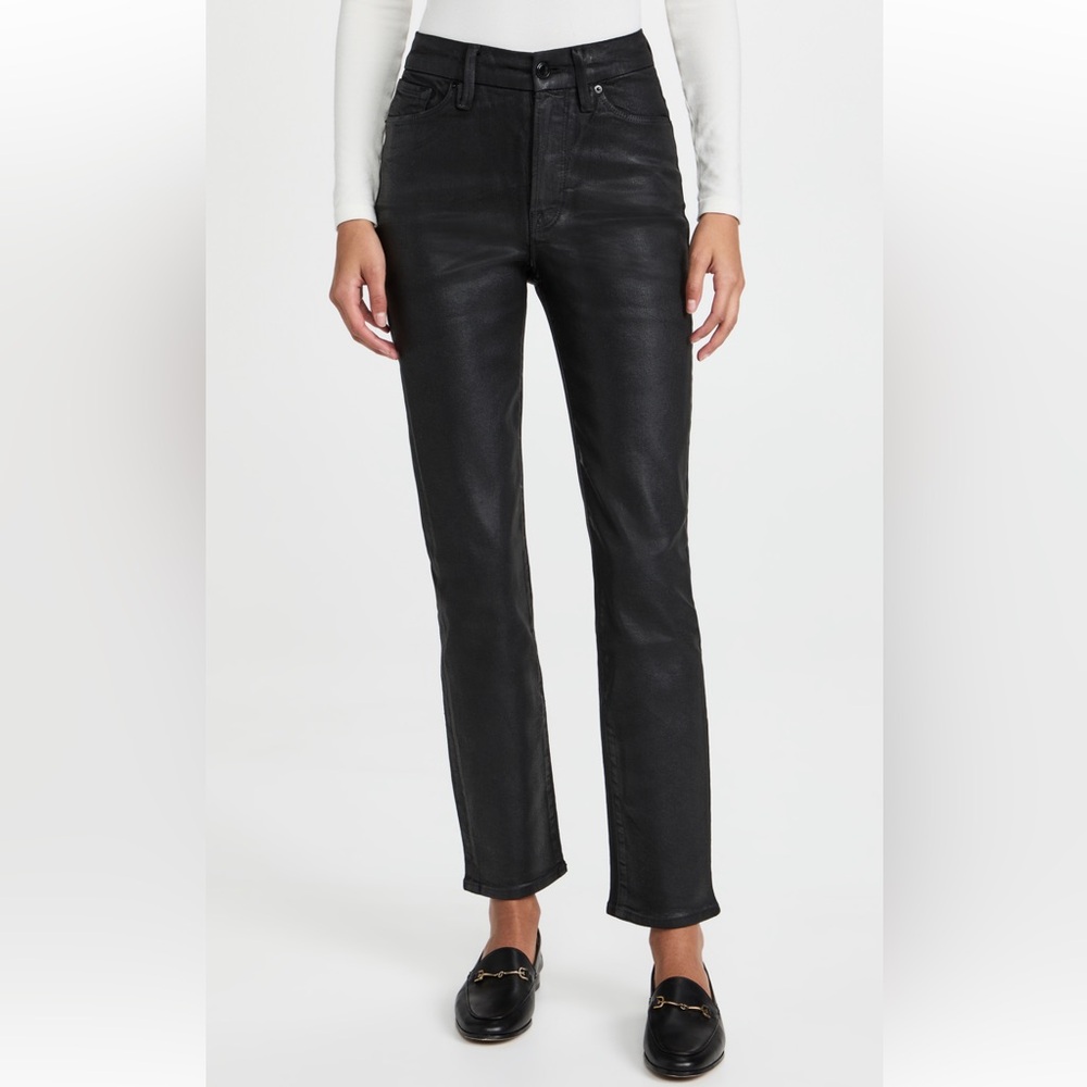 Good American Good Classic Coated Pants, Size 2/26